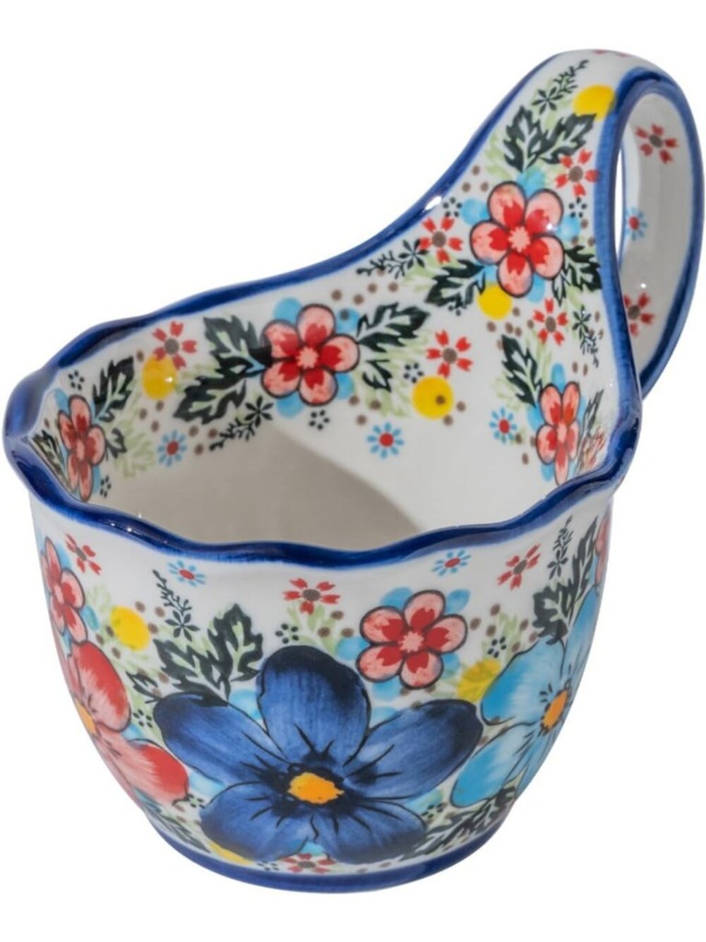 Handpainted 18oz Microwavable Soup Bowl with Big Loop Handle - Ceramic Cereal